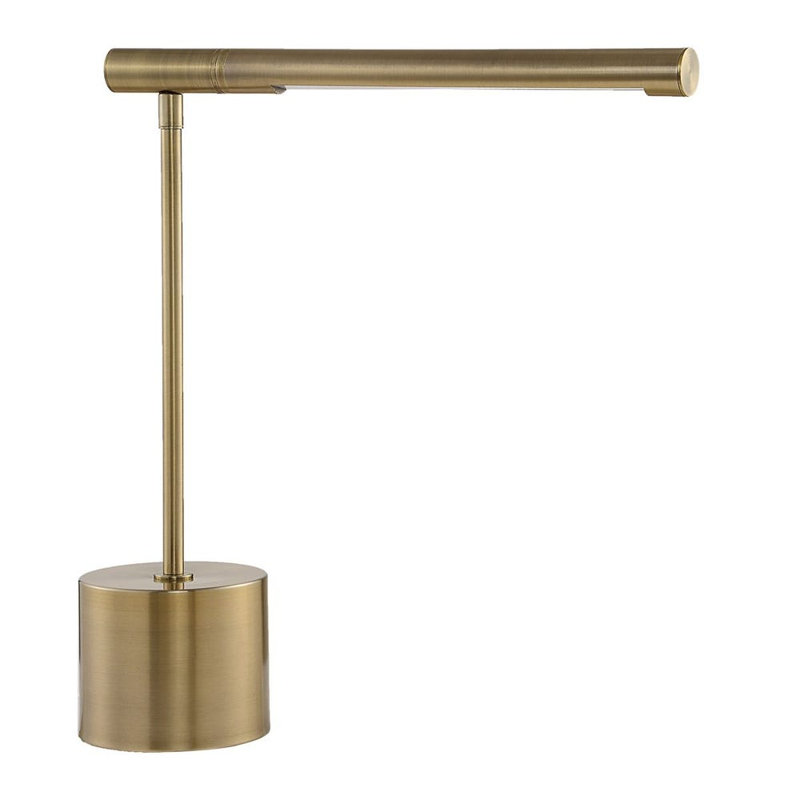 Lampe de bureau DEL en laiton antique avec bras rotatif horizontal 17 H