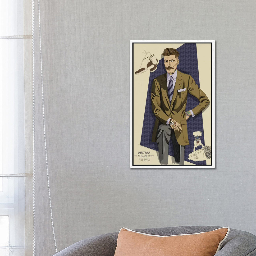 Dangerous Dandy von 5by5collective - Galerie-umwickelte Leinwand Giclée auf Leinwand