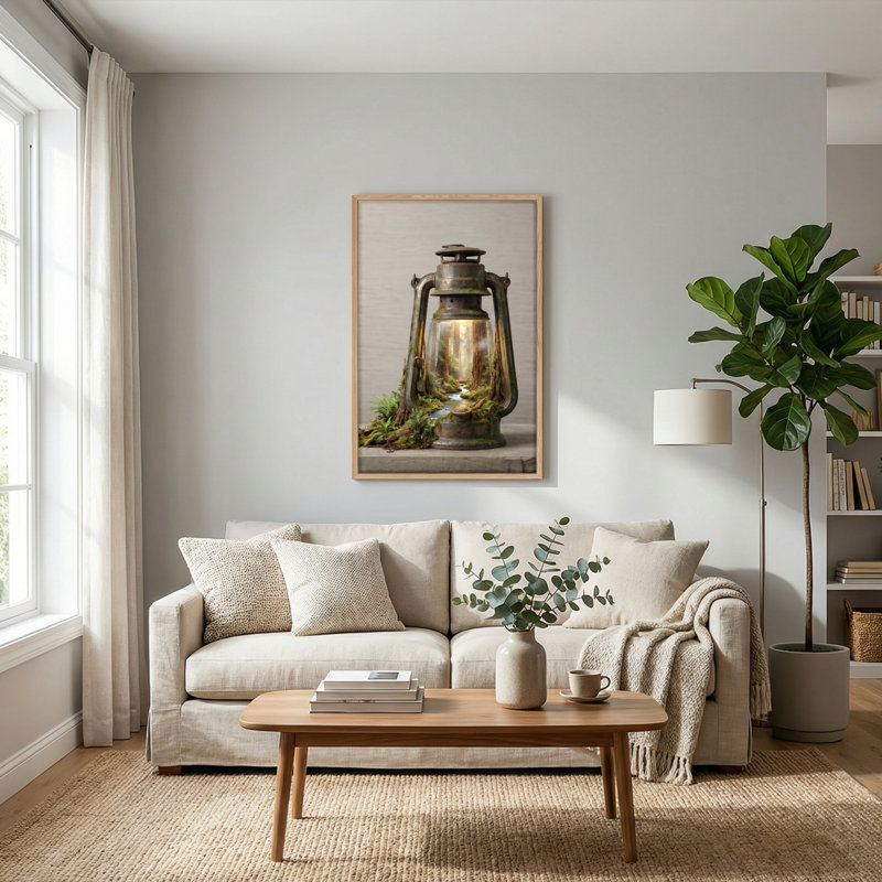 Ensemble de 1 tableau sur toile « Forêt de lanternes », 30"H x 20"W, Toile tendue