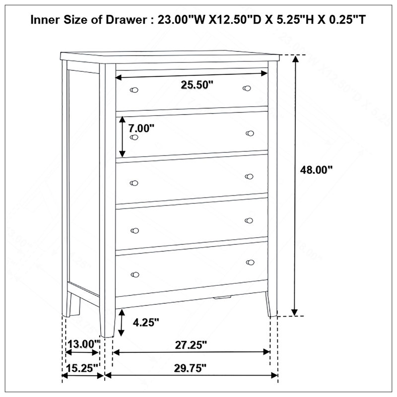 Commode 5 tiroirs Payton