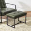 Fauteuil et repose-pieds en cuir Buren-101040976