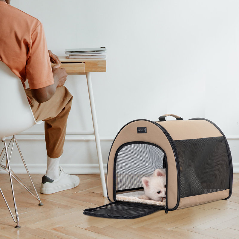 Caisse pour animaux, Kaki, H 20 po x l 19 po x P 26 po