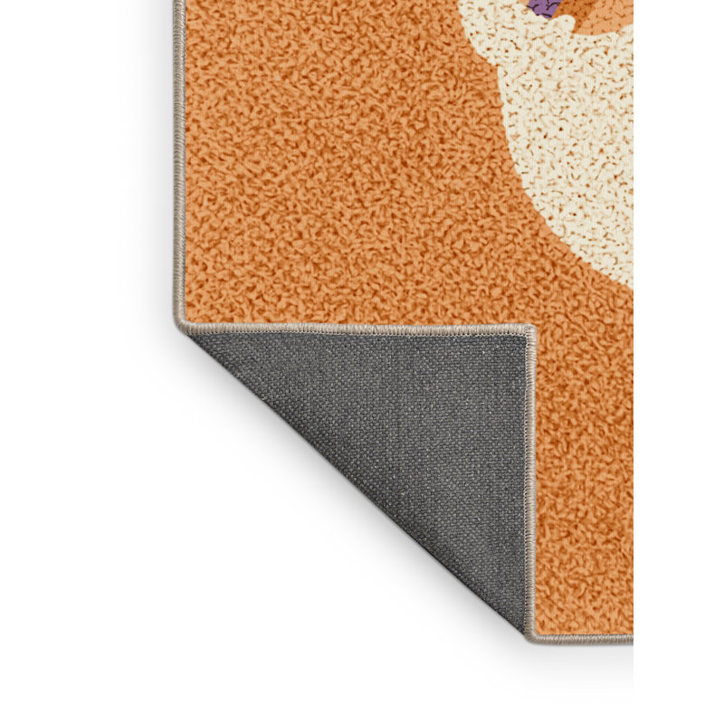 Soft Plush Eucleides Halloween Modern & Contemporary Abstract Area Rug in Brown – Beige Binding, 8x12