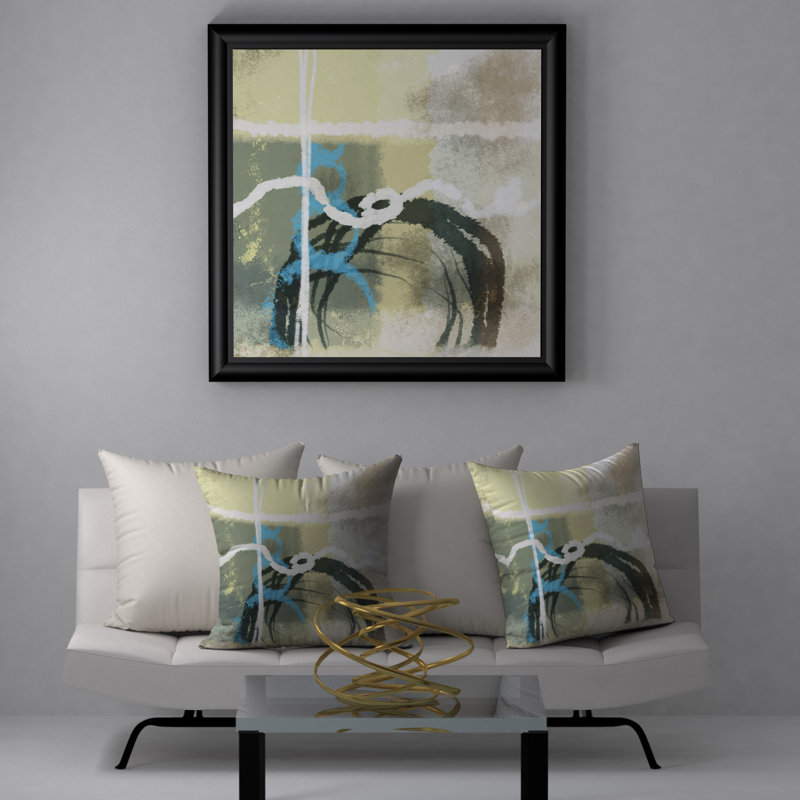 Abstract Reversible Throw Pillow, 20" x 20"