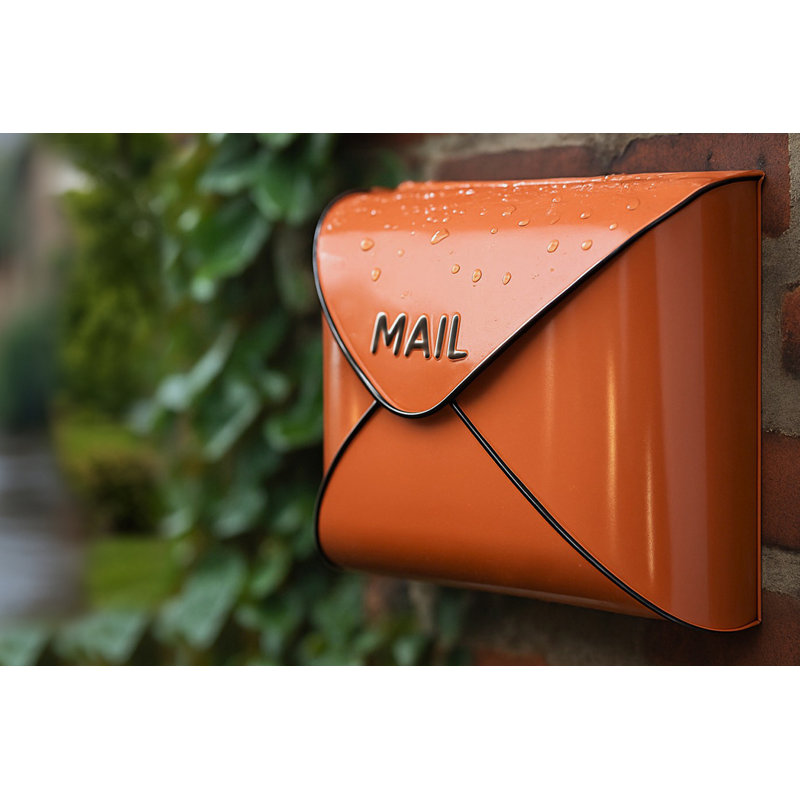 Boîte aux lettres murale, Terre cuite avec bordure noire