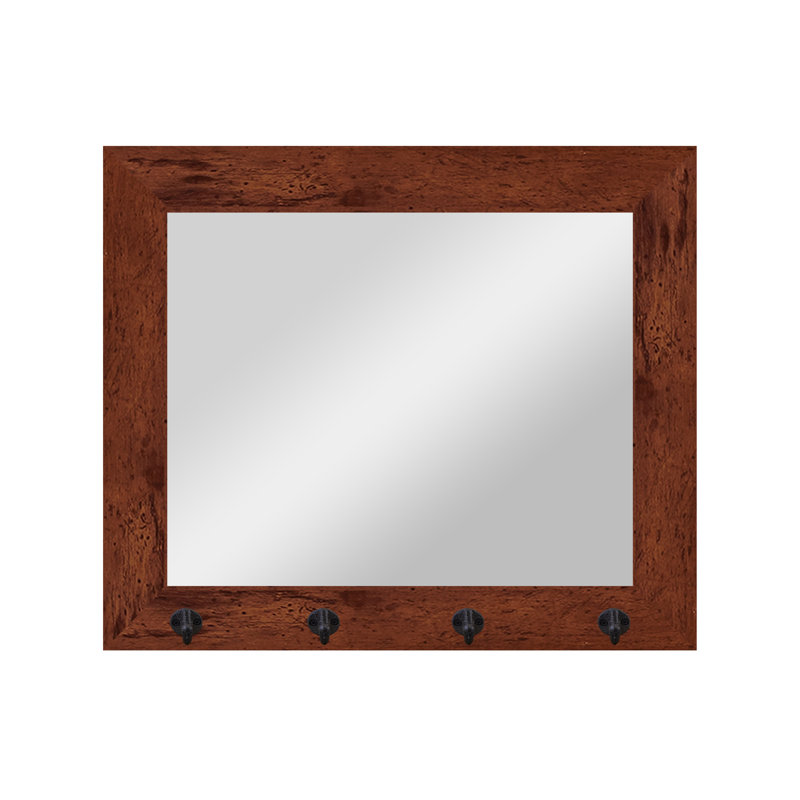 Bellicia Flat Wall Mirror, Brown/Rustic