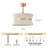 20'' Boho Caged Rattan Ceiling Fan With Light Kit And Remote Control