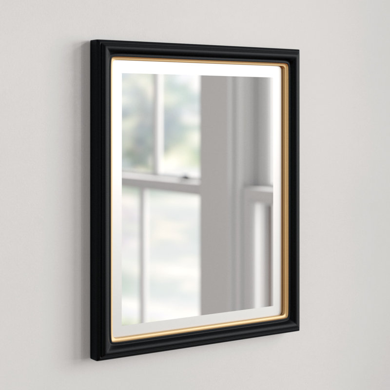 Jaysten Rectangle Mirror, 17" H x 13" W, Matte Black