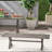 Aluminum Bench, Dark Gray - Outdoor Functionality Modern Bench For Spaces Frame