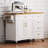 Luminique 52'' Kitchen Island With Drop Leaf And 5 Drawers-490574698