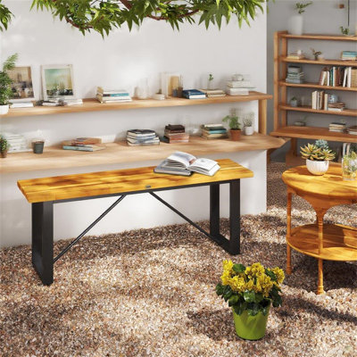 Banc de jardin pour 2 personnes sans dossier