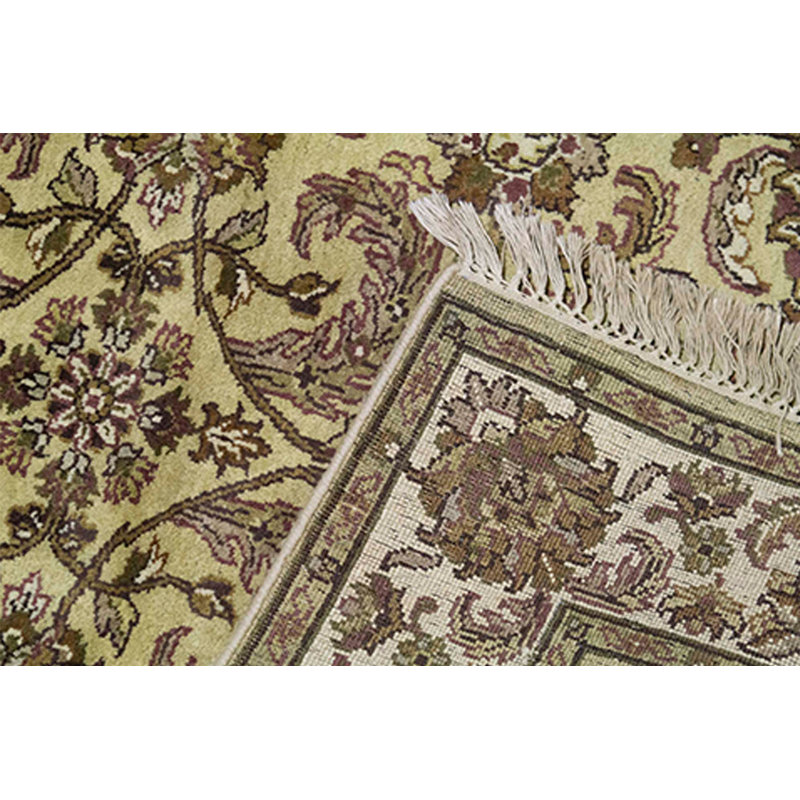 Tapis beige et ivoire de haute qualité noué à la main