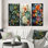 «Green Succulents Natures Sculptures», 3 pièces sur toile