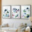 Trace tropicale III - reproduction encadrée sur mesure de qualité supérieure mate - 3 pièces-372084839-372084837