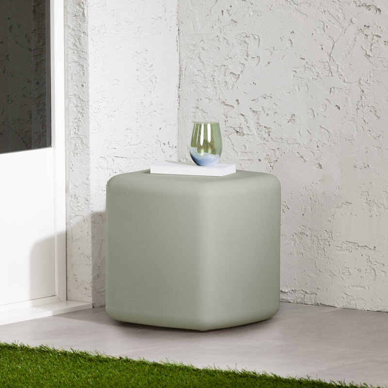 Dalya Square Outdoor Side Table , 16'' in. W 16'' in. D, Sage Green