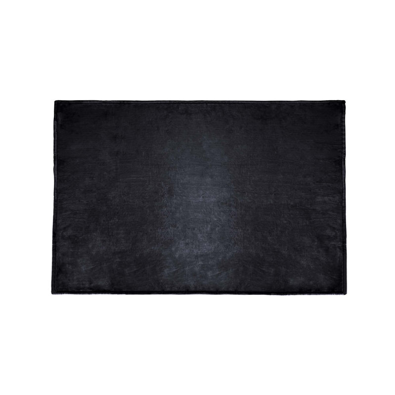 Knitted Throw Blanket, Black
