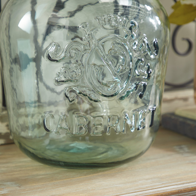 Rieth Clear Recycled Glass Handmade Spanish Vase with Cabernet