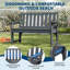 Banc d'extérieur en polyéthylène robuste pour 2 à 800 lb - Siège de jardin et de patio durable et résistant aux intempéries - Mobilier de cour robuste - Gris-1271673932