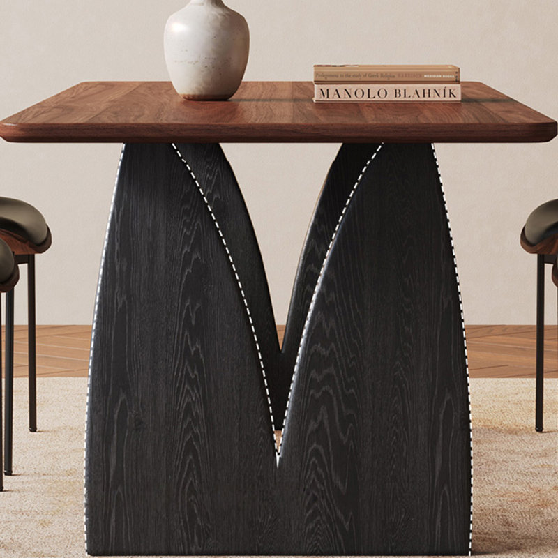 Table de salle à manger rectangulaire rétro, H 29,52 po x L 62,99 po x l 31,49 po