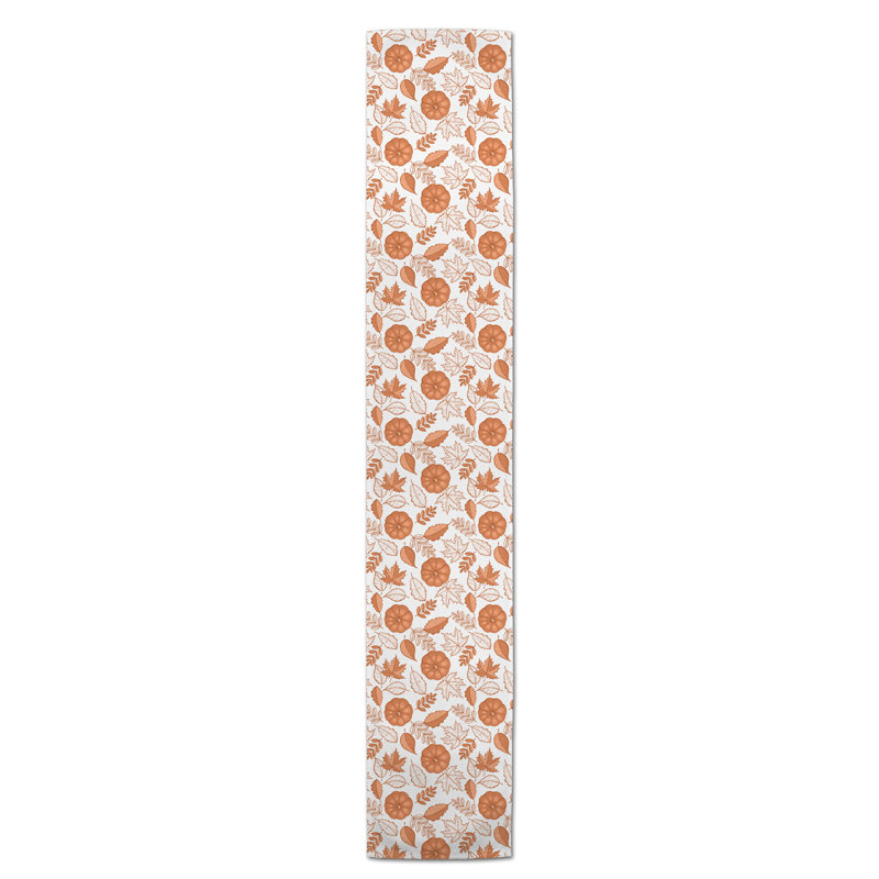 Safira Pumpkin Table Runner, 72" x 16", Orange