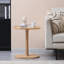 Amorsolo Solid Wood C Shape Pedestal Side Table-1644606784