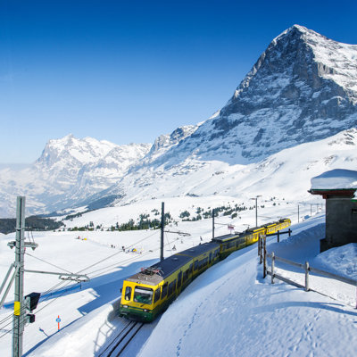 Railway To Jungfraujoch - Wrapped Canvas Print
