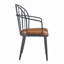 Chaise de salle à manger intérieure rembourrée avec pieds en métal