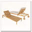 Chaise longue d'extérieur avec roulettes