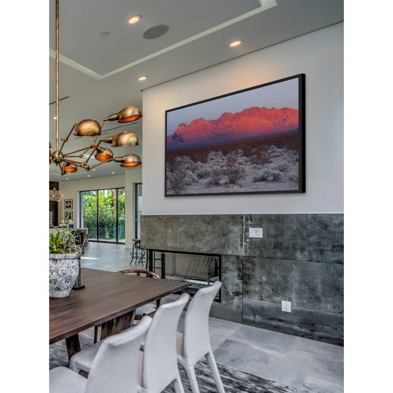 'Red Hills' Print, 20" H x 30" W, Black Floater Framed