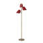 Lampe Culver Tree, laiton vieilli, abat-jour rouge cramoisi-124300667
