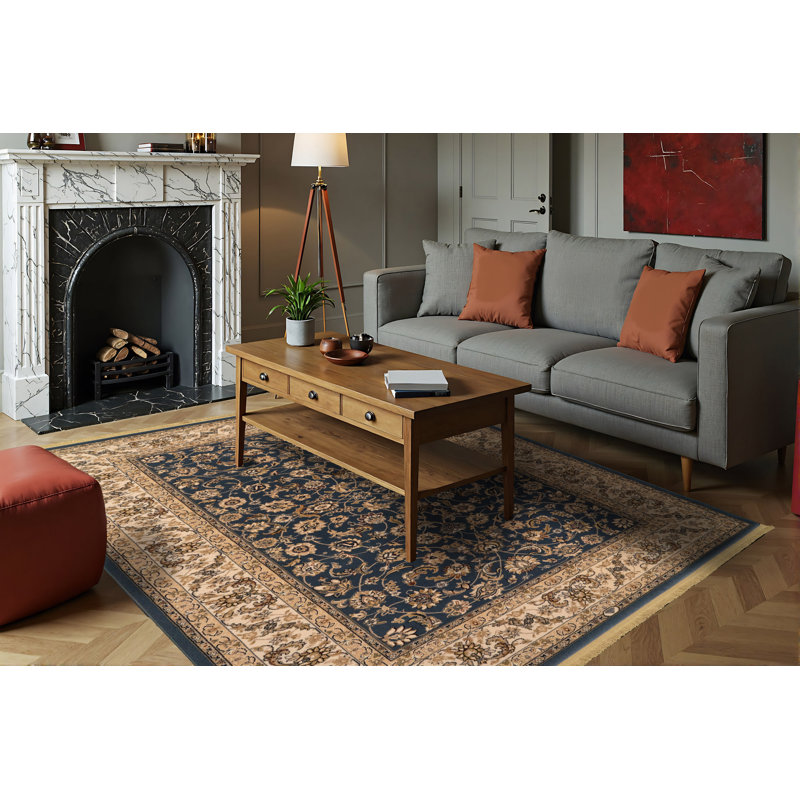 Tapis gris/ivoire en laine fisher Cirro, Rectangle de 2 pi 2 po x 4 pi 7 po