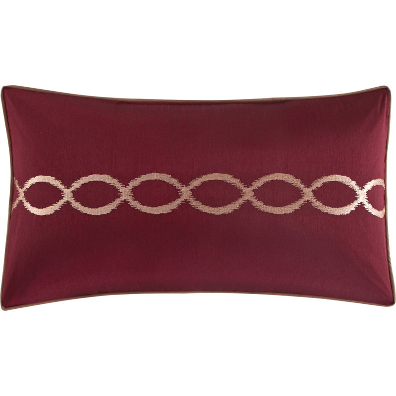 Queen Burgundy and Beige Microfiber 10-Piece Comforter Set