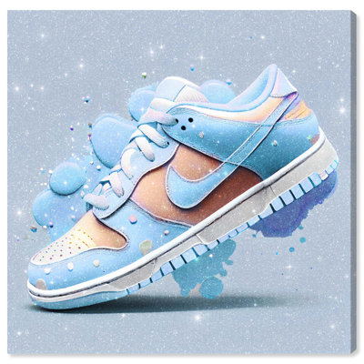 «Sneaker Dune», toile bleue, impressions de Sneaker par Art Remedy
