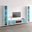 Meuble audio-vidéo flottant blanc 103,5 po Lima-2048106166