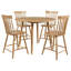 Ensemble de salle à manger 5 pièces à hauteur de comptoir Sutton Light Ash