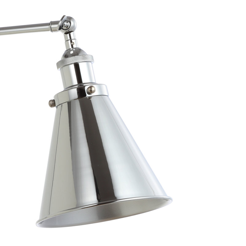 Bras pivotant à 2 lumières à intensité variable Anabiya, Chrome chrome
