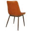 Chaise d'appoint rembourrée en métal brun