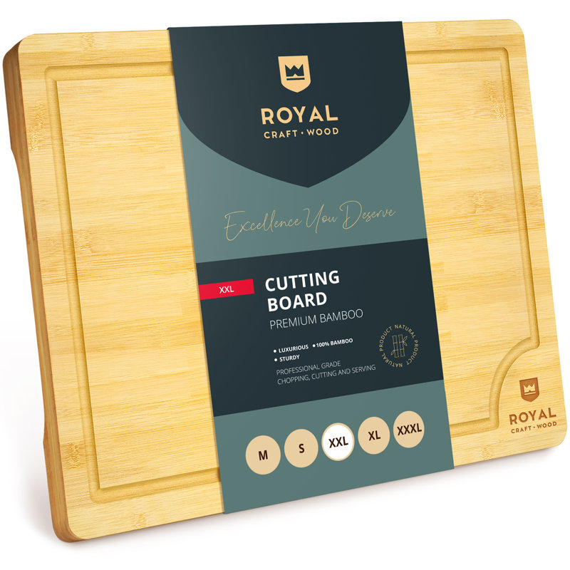 Planche à découper en bois de bambou Royal Craft, l 14 po x L 20 po