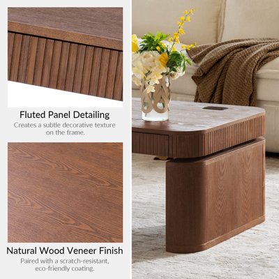 Zenobia 52" Modern Electric Lift-Top Standing Coffee Table