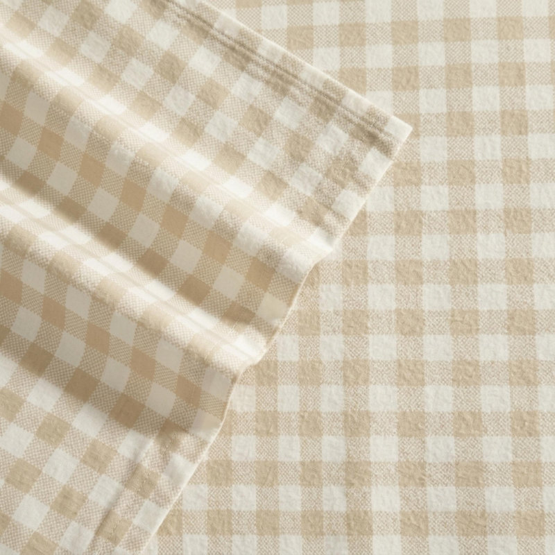 Ensembles de poches profondes 100% flanelle de coton Laura Ashley, Ensemble de draps pour grand lit avec 2 taies d'or
