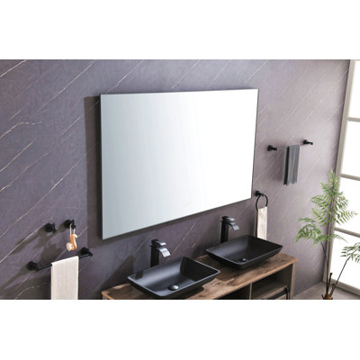 Miroir de meuble-lavabo 60 po x 36 po avec rétroéclairage à DEL, fixation murale, brouillard, mémoire, grand, réglable et incassable à intensité variable 60 po x 36 po pour meuble-lavabo, fonction mémoire, réglable, incassable, à intensité variable