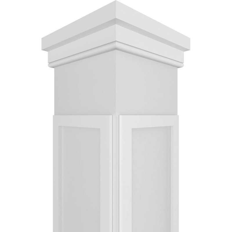 Colonne carrée de style campagnard non effilé Craftsman Classic, H 120 po x l 11,625 po x P 11,625 po