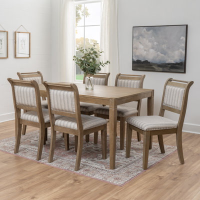 Millau Nat Stripe 7pc Dining Set