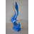 Aleshya Modern Art Abstract of Fire Blue Resin Statue Size: 8" x 3" x 16"H