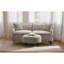 Canapé en lin beige beige et lin beige avec 2 coussins décoratifs Upend