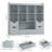 Castle White Bookshelf, 4-Tier Open Shelf Bookcase, 9 Cube Storage Organizer and 5 Drawers with Anti-Tilt Device, Freestanding Horizontal Bookshelf Cube Shelf for Bedroom, Living Room-1464777631