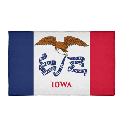 Tapis bleu/rouge/jaune iowa flag