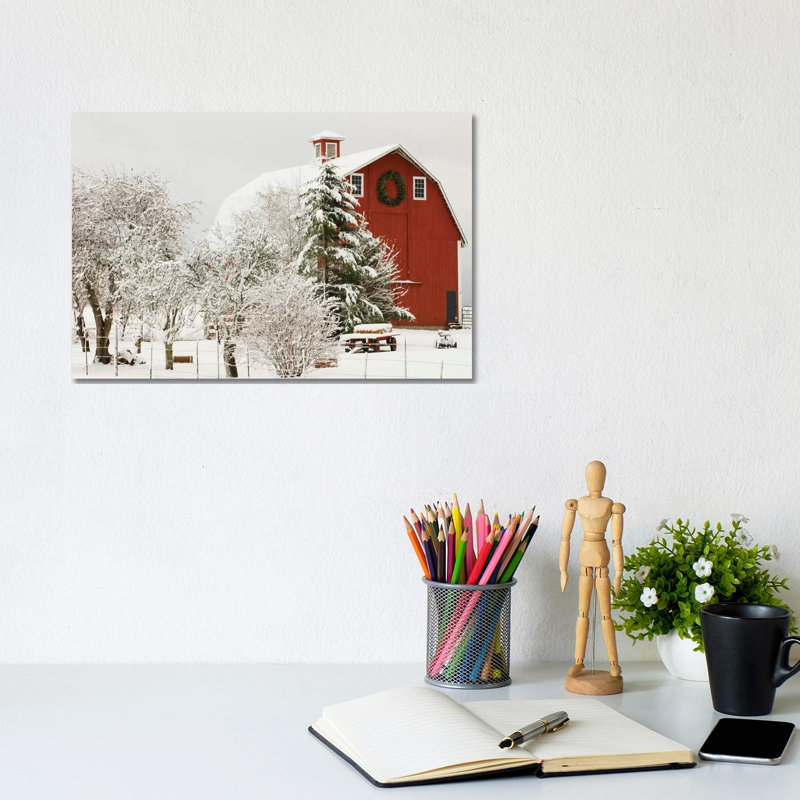 Festive Barn by Danita Delimont - Print on Canvas, Wrapped Canvas, 66.04 cm H x 45.72 cm W x 3.175 cm D