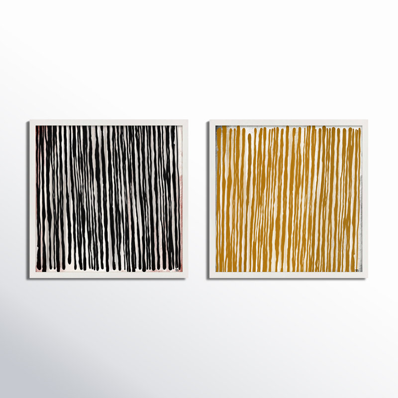 Waterfall by Marco Marella For Studio M, 16" H x 16" W, White Paper Framed