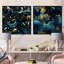 Haringe - Ensemble de 2 collages carrés abstraits-101846378-101846379